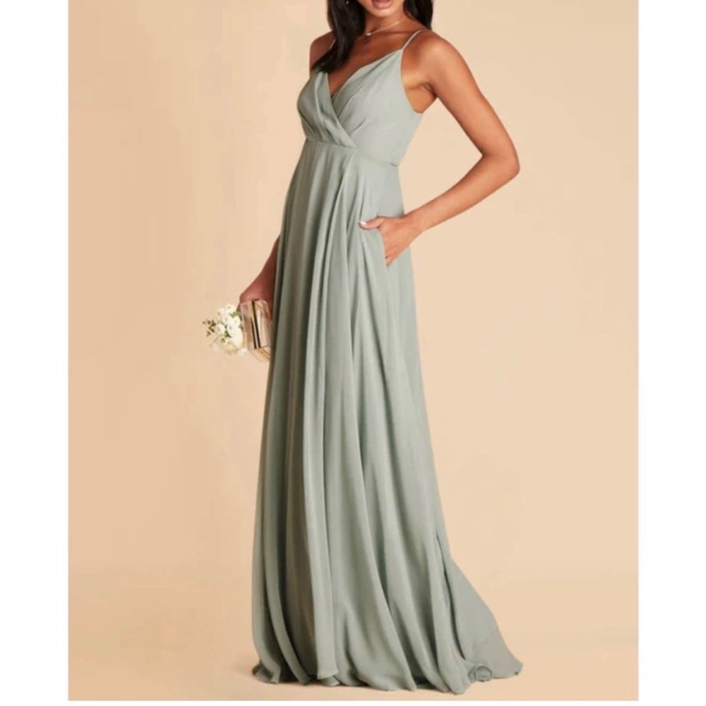 Birdy Grey Women’s Sage Green Kaia Sleeveless Chiffon Dress Size: XL